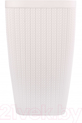 Изображение товара Мусорное ведро Альтернатива Вязаное плетение / М7487 (10л, белый)