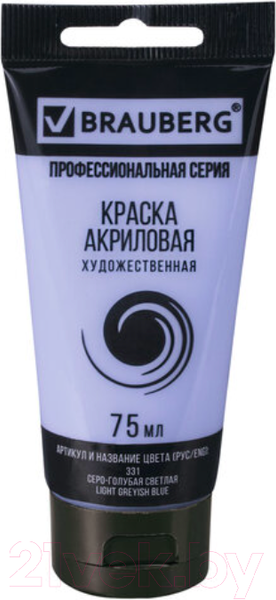Изображение товара Акриловая краска Brauberg Art Classic / 191091 (75мл, серо-голубая светлая)
