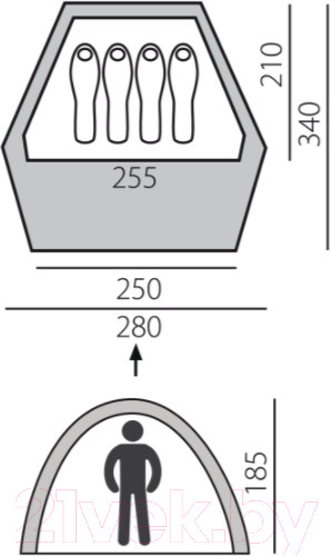 Изображение товара Палатка BTrace Home 4 / T0513 (зеленый)