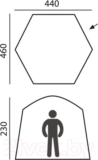 Изображение товара Туристический шатер BTrace Castle / T0514 (зеленый)