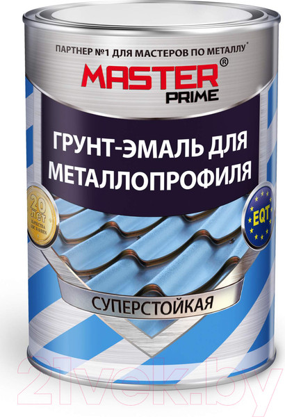Изображение товара Грунт-эмаль Master Prime Для металлопрофиля RAL7004 (900г, сигнально-серый)