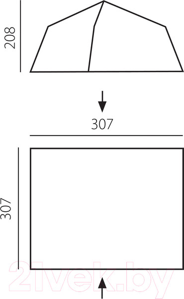Изображение товара Туристический шатер BTrace Rest / T0466 (зеленый/серый)