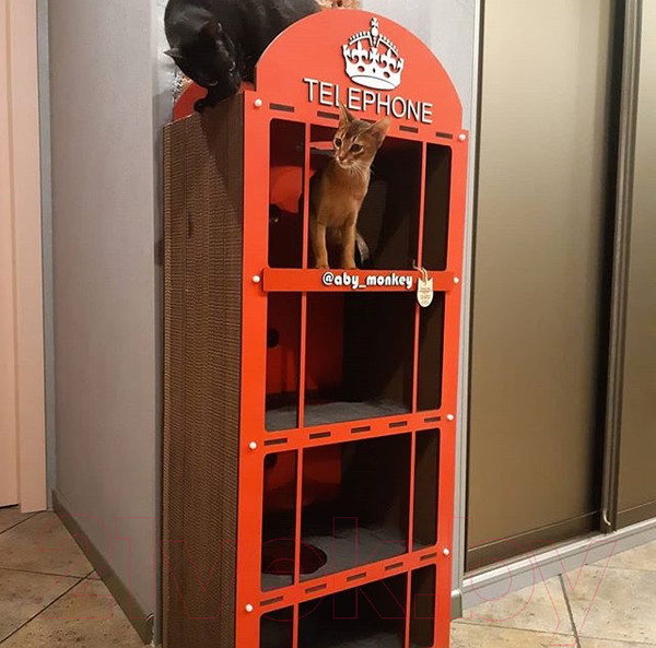 Изображение товара Комплекс для кошек Чешир Телефон (красный)