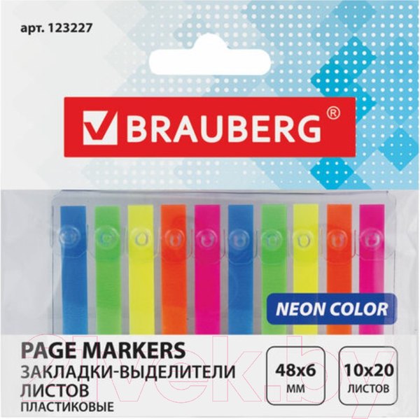 Изображение товара Стикеры канцелярские Brauberg 123227 (10цв)