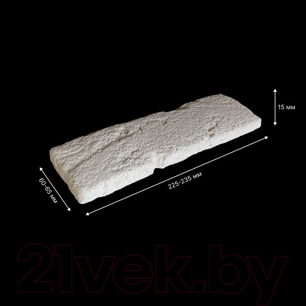 Изображение товара Декоративный камень бетонный Petra Византийский кирпич 07П0 (белый)