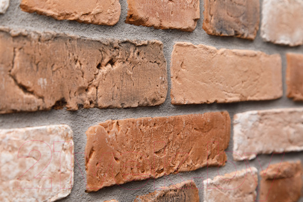 Изображение товара Декоративный камень бетонный Petra Скандинавский кирпич 10П2.Т (охра/белый/серый)