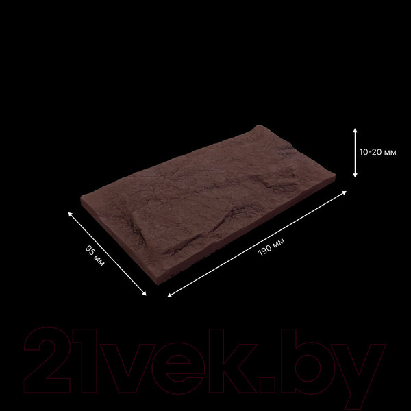 Изображение товара Декоративный камень бетонный Petra Афины 13П5 (коричневый)