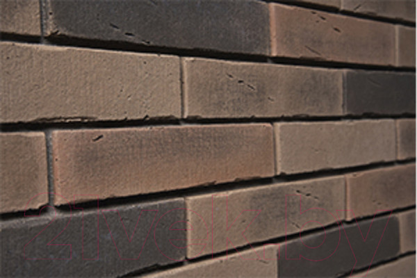Изображение товара Декоративный камень бетонный Petra Клинкерный кирпич 14П5 (коричневый/темно-серый)