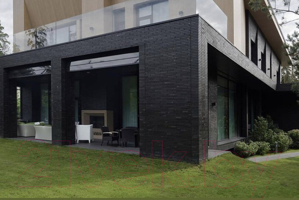 Изображение товара Декоративный камень бетонный Petra Клинкерный кирпич 16П6 (графит)