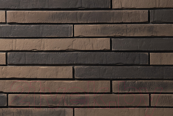 Изображение товара Декоративный камень бетонный Petra Клинкерный кирпич 16П5 (коричневый/темно-серый)