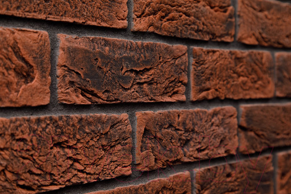 Изображение товара Декоративный камень бетонный Petra Клинкерный кирпич 17П3 (красное дерево)