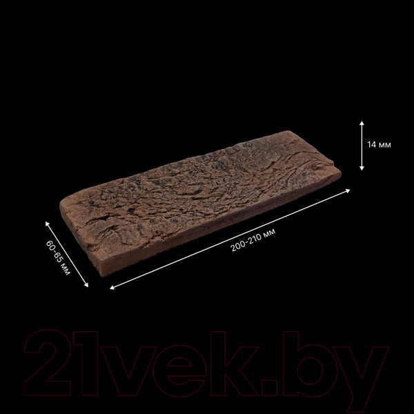 Изображение товара Декоративный камень бетонный Petra Клинкерный кирпич 17П3 (красное дерево)