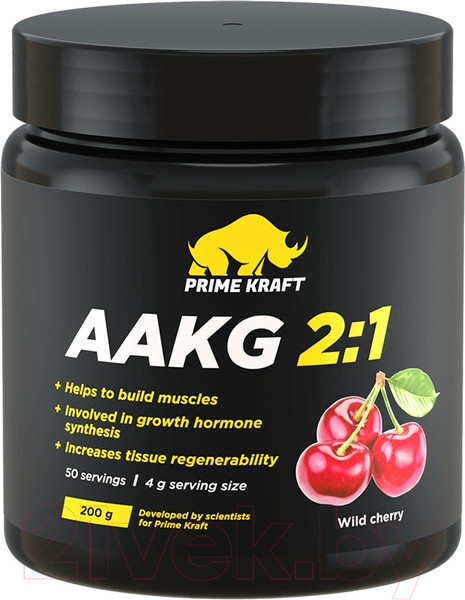 Изображение товара Аминокислота AAKG Prime Kraft 2:1 (200г, дикая вишня)