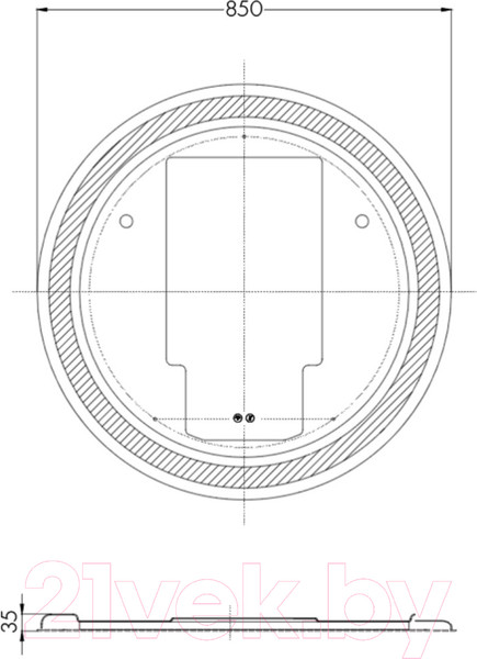 Изображение товара Зеркало Акватон Анелло 85 (1A260802AK010)