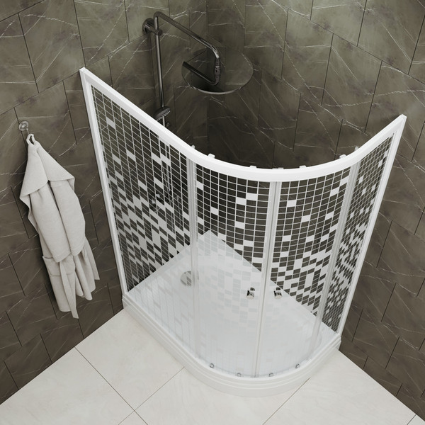 Изображение товара Душевой уголок Triton Коралл А Мозаика 120x80 L