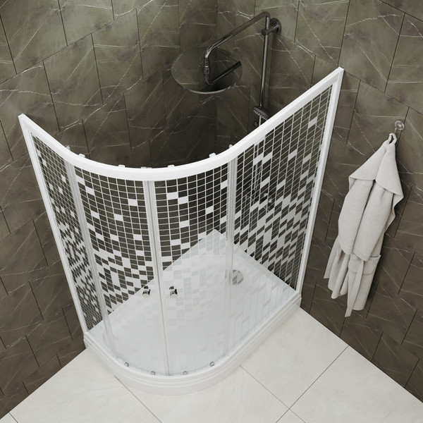 Изображение товара Душевой уголок Triton Коралл А Мозаика 120x80 R