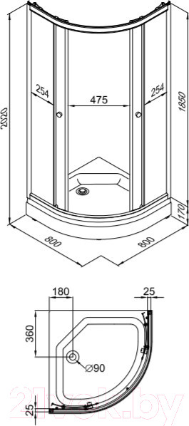Изображение товара Душевой уголок Triton Ультра А 80x80