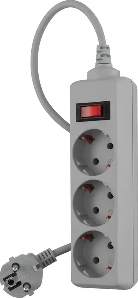 Изображение товара Сетевой фильтр Buro 300SL-5-G (5м, 3 розетки, серый)