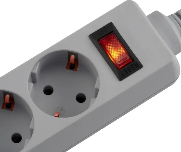 Изображение товара Сетевой фильтр Buro 300SL-5-G (5м, 3 розетки, серый)