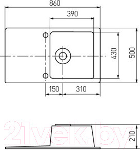Изображение товара Мойка кухонная Акватон Верона (1A710032VR290)