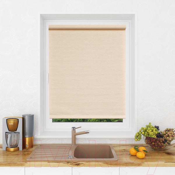 Изображение товара Рулонная штора Lm Decor Шайн LM 42-06 220x185 (кремовый)