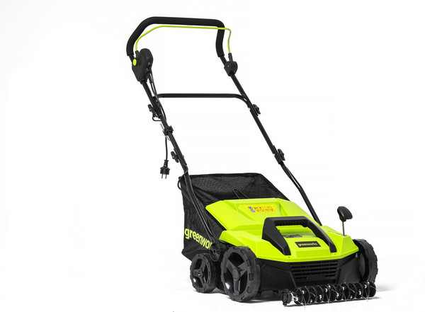 Изображение товара Аэратор-скарификатор для газона электрический Greenworks 1600W 36см / 2515507
