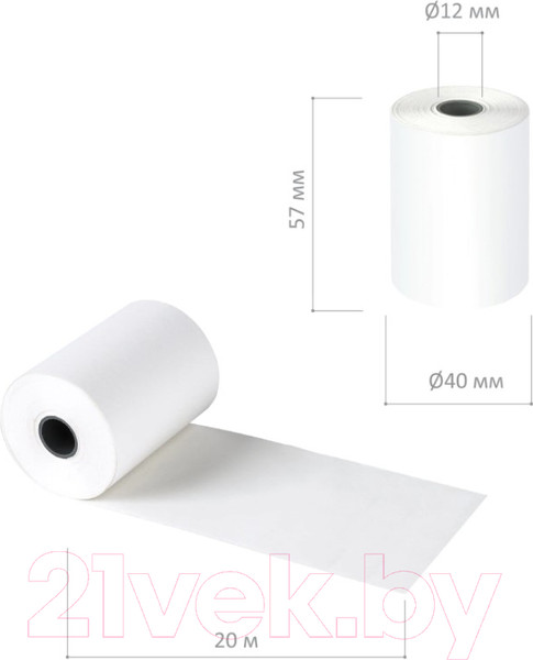 Изображение товара Набор чековых лент Staff Термобумага / 110448 (8шт)