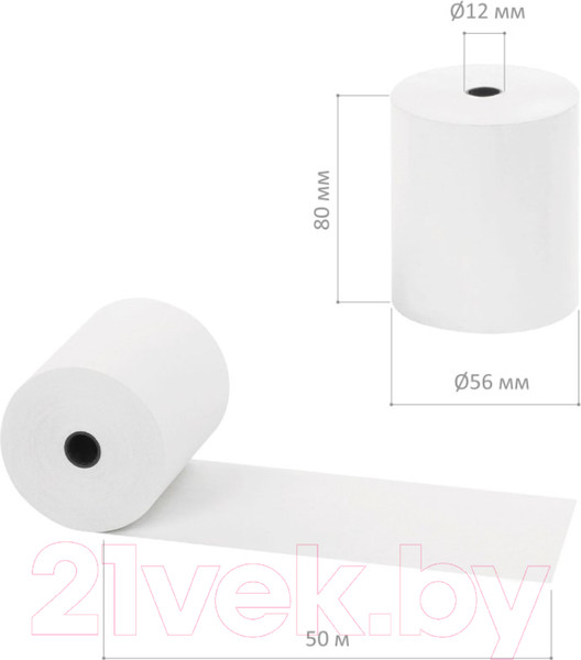 Изображение товара Чековая лента Staff Термобумага / 111954 (6шт)