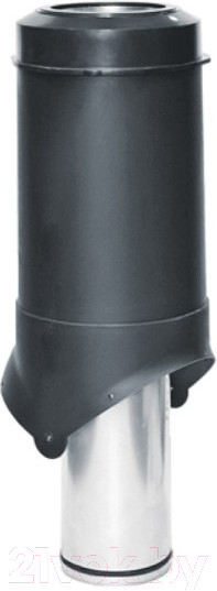Изображение товара Выход вентиляционный на крышу Krovent Pipe-VT IS 125/изол./500 (черный)