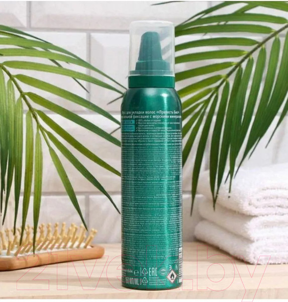 Изображение товара Мусс для укладки волос Прелесть Био Сверхсильной фиксации с морскими минералами (160мл)