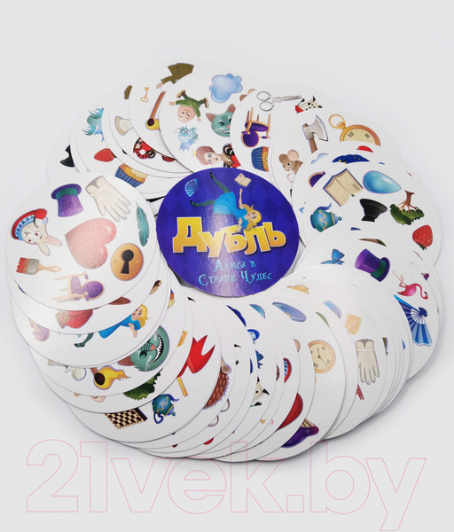 Изображение товара Настольная игра Нескучные игры Дубль. Алиса в стране чудес / 8346/51