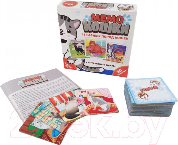 Изображение товара Настольная игра Нескучные игры Мемо. Кошки / 8344/36