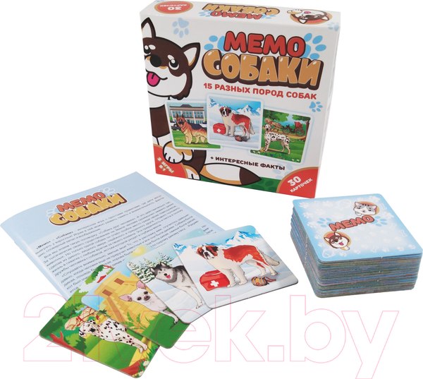 Изображение товара Настольная игра Нескучные игры Мемо. Собаки / 8345/36