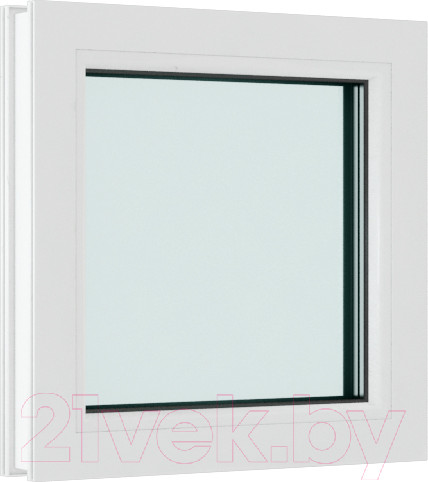 Изображение товара Окно ПВХ Brusbox Одностворчатое глухое 3 стекла (1500x1500x70)