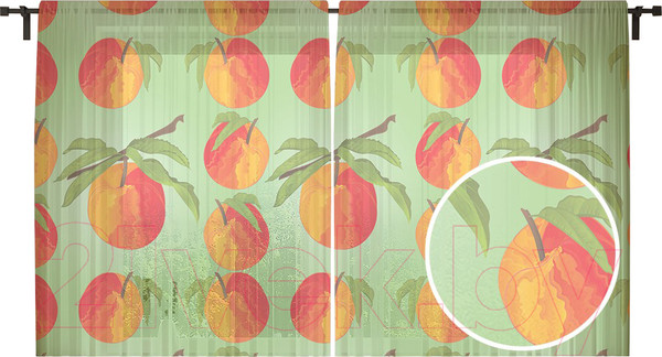 Изображение товара Комплект гардин JoyArty Яблочный рисунок / tul_52372 (2шт, 145x180)