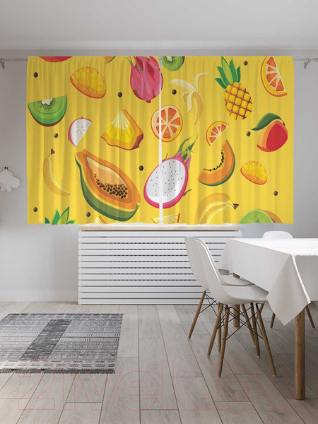 Изображение товара Комплект гардин JoyArty Сочные кусочки / tul_71722 (2шт, 145x180)