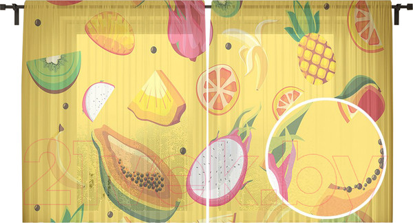 Изображение товара Комплект гардин JoyArty Сочные кусочки / tul_71722 (2шт, 145x180)