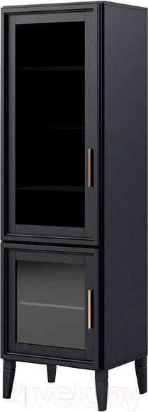 Изображение товара Шкаф с витриной Молодечномебель Charlie D-2 ВМФ-1525-01 левый (шафран)