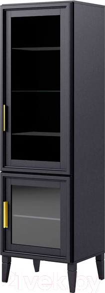 Изображение товара Шкаф с витриной Молодечномебель Charlie D-2 ВМФ-1525 правый (шафран)