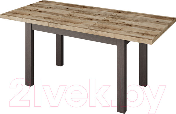Изображение товара Обеденный стол Senira Кастусь 120-160x75 (береза сандал/венге)