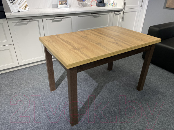 Изображение товара Обеденный стол Senira Кастусь 120-160x75 (дуб вотан/венге)