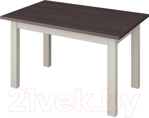 Изображение товара Обеденный стол Senira Кастусь 120-160x75 (венге/белый)