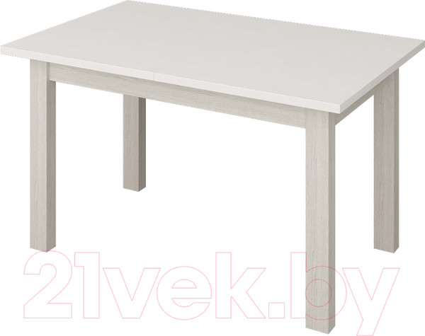 Изображение товара Обеденный стол Senira Кастусь 120-160x75 (белый/белый)