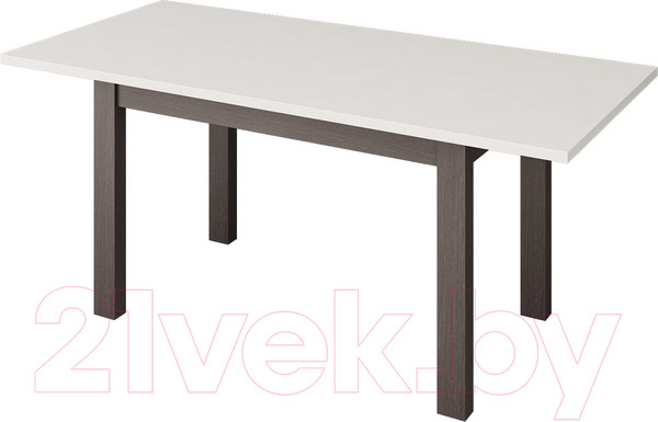Изображение товара Обеденный стол Senira Кастусь 100-130x60 (белый/венге)