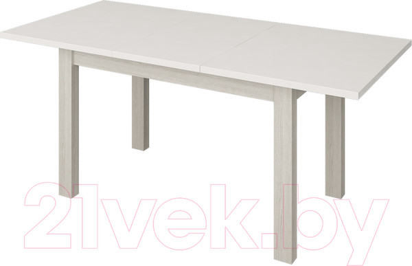 Изображение товара Обеденный стол Senira Кастусь 100-130x60 (белый/белый)