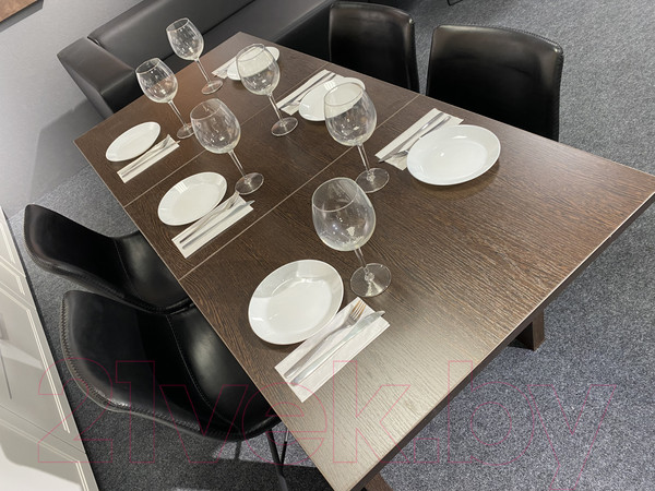 Изображение товара Обеденный стол Senira Кастусь 100-130x60 (венге/венге)