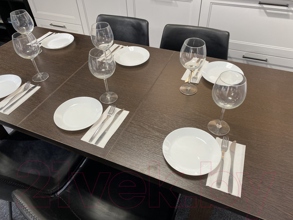 Изображение товара Обеденный стол Senira Кастусь 100-130x60 (венге/венге)