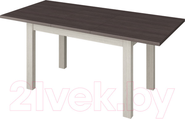 Изображение товара Обеденный стол Senira Кастусь 100-130x60 (венге/белый)