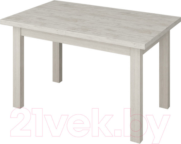 Изображение товара Обеденный стол Senira Кастусь 100-130x60 (сосна монрепо/белый)