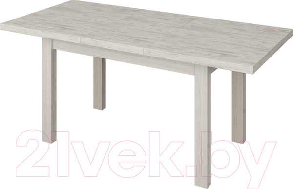 Изображение товара Обеденный стол Senira Кастусь 100-130x60 (сосна монрепо/белый)